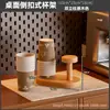 Dispensador de Vasos Desechables 2026 Nuevo Modelo Estante de Almacenamiento de Madera Maciza Soporte de Vasos de Papel de Alta Estética Soporte para Vasos de Escritorio Estante de Almacenamiento