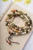 Anel Corrente Raiz de Bodhi Jade Verde Branco Natural Acessórios Lótus Gradiente Franja Acessórios para Carro Acessórios Pulseira de Rosário Dispersa Fio