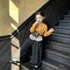 Conjunto de cárdigan de punto súper lindo para niñas Otoño 2026 Nuevo estilo Pantalones de pierna ancha de lunares para niños Ropa para niños