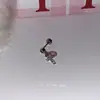 Brincos de luxo com micro-zircônias e pequenas lâmpadas brilhantes, modelo 2026, com rosca coclear e base plana.