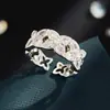 Anillo Abierto con Forma de Mariposa de Zirconia Estilo Palacio Francés, Anillo de Dedo Índice Ajustable de Lujo Ligero de Moda, Anillo Nuevo