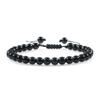 Pulsera tejida para hombre superventas transfronteriza Turquesa blanca Piedra ojo de tigre piedra volcánica mayoreo