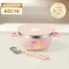 Tazón con Dos Orejas Tazón para Sopa Acero Inoxidable 316L Tazón para Niños Tazón para Alimentar Bebés Juego de Vajilla Antiescaldante con Tapa