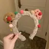 Linda Diadema de Cabeza de Oso de Amor Tridimensional Orejas de Peluche de Celebridad de Internet Dibujos Animados Diadema para Lavado de Cara Accesorios para el Cabello Versátiles de Celebridad de Internet Venta al por Mayor