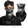 Máscara facial de triángulo colgante para oreja con patrón Mang de camuflaje de Spider-Man, bufanda de verano para protección solar de calavera de motocicleta al aire libre