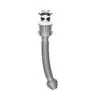 Desagüe de lavabo de baño con tapón de resorte, tapón a prueba de fugas, juego de tubería de desagüe de acero inoxidable para lavabo de baño