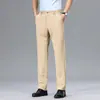 Calças Elásticas de Primavera e Verão Masculinas Casuais Longas Masculinas Grossas e Finas Slim Retas Formais de Negócios Calças Masculinas