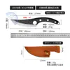 Cuchillo curvo para desollar forjado en acero fino, forja de una sola pieza, cuchillo especial para matar cerdos de matadero, cuchillo para deshuesar y cortar carne, afilado y duradero