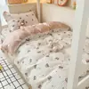 Juego de tres piezas para cama de dormitorio, sábana y funda de edredón, juego de cuatro piezas 100% algodón puro, estilo sábana individual para dormitorio universitario 3