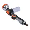 Pistola de Agua Multifuncional para Lavado de Autos Transfronteriza con Depósito de Espuma, Botella Pulverizadora de Espuma para Autos, Pistola de Espuma con Mango Recto y Gatillo de Pulgar de 8 Funciones