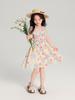 Falda de Cintura Pudding Haru Girls 2025 Verano Nuevo Vestido de Niña Bebé Dulce Floral Falda Corta