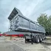 Exportación de Semirremolque Volquete Trasero Ligero Autodescargable, Semirremolque Volquete Trasero Tipo Caja Esqueleto, Semirremolque Volquete Trasero Tipo U de 5 Ejes