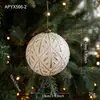 Novo Pingente de Bola de Natal Dourado Branco de Plástico Floco de Neve Retro Fosco Ornamentos de Presente Decoração de Árvore de Natal