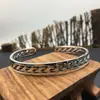 Nuevo Pulsera Ajustable de Apertura Tejida Estilo Étnico Retro Personalizada de Plata de Ley s925 Destacada ins Estilo Frío Versátil
