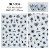 Pegatinas para Uñas Serie de Halloween con Adhesivo Posterior, Araña, Fantasma, Calavera Decoraciones de Pegatinas para Uñas Arte, Estilo Dh