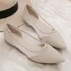 Sandalias de verano transpirables estilo coreano con diseño de grulla de almohada blanca, zapatos planos de tacón bajo con suela blanda para mujer, nuevos zapatos de vestir estilo hada, bailarinas de malla con punta fina