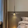 Lustre de Cabeceira do Quarto Principal, Pequeno Lustre de Cristal Inspirado em Design, Luminária Moderna Minimalista de Luxo Leve para Sala de Jantar, Luminária de Parede para Fundo da Sala de Estar