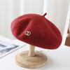 Boina para mujer, estilo británico retro, otoño e invierno, gorro de pintor de lana japonesa, gorro Beilei para mujer, versátil gorro de moda coreana