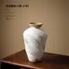 Vaso de Cerâmica Jingdezhen Wabi-Sabi Zen Manchas Novo Estilo Chinês Arranjo de Flores Secas Retro Nostálgico Pote de Cerâmica Decorativo para Mesa
