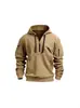 Suéter con capucha y cremallera para hombre de Explosiones Americanas Transfronterizas, bolsillo múltiple, cinta, jersey, chaqueta deportiva para hombre