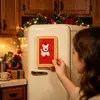 Novo produto transfronteiriço: Porta-retrato de pão de gengibre de Natal, ímã de geladeira acrílico, adesivo magnético de geladeira Papai Noel