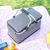 Bolsa Térmica Dobrável para Gelo ao Ar Livre Takeaway 18L Cesta de Grande Capacidade Acampamento Piquenique Portátil Destacável Autaquecente