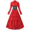 Vestido de corte gótico retrô estilo bolo em estoque, vestido medieval renascentista, fantasia cosplay de Halloween