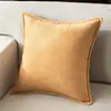 Cojín de felpa de alta gama, cojín para sofá de sala de estar, almohadilla de respaldo de color liso estilo nórdico, cojín de terciopelo lujoso