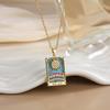 Collar con colgante de constelación de fritilaria con diseño de tarot de oro auténtico bañado en cobre, comercio exterior transfronterizo, fabricantes de collares de Amazon al por mayor