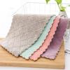 Paño de limpieza de cocina de color sólido, doble cara, fuertemente absorbente, sin pelusa, sin aceite, toalla para lavar platos, paño estropajo de doble propósito