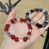 Pulsera Original de Estilo para Pareja Antigua Hecha a Mano con Cuentas de Pixiu Pulsera para Hombre Joyería de Muñeca para Niñas Estilo Nuevo Chino