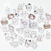 Caja de Stickers de Poesía de Azúcar Stickers Adorables Salsa Meow Álbum de Diario Japonés Stickers Decorativos Stickers de Sellado Stickers DIY 45 Piezas