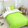 Conjunto de tres piezas para jardín de infantes con logo bordado personalizado, conjunto de seis piezas de algodón puro de dos tonos de color liso