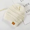 Chapéu de Lã Outono e Inverno Transfronteiriço Feminino cc Chapéu para Rabo de Cavalo Quente Tricô CC Topo Vazio Simples Chapéu de Lua