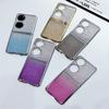 Aplicable a la carcasa del teléfono móvil Huawei P50Pocket, carcasa transparente galvanizada con brillo degradado, funda protectora plegable MateX3