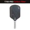 Conjunto de raquetes de pickleball em fibra de carbono T700, raquete de pickleball de alta qualidade com textura fosca mais vendida com cabo longo, direto do fabricante