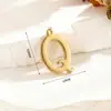 Pingentes de Letra Espelhados em Aço Inoxidável A-Z em Estoque, Cor Dourada 18K, Acessórios de 26 Letras Pingentes para Joias DIY