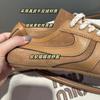 Versión de Piel de Vaca ~ Zapatos Auténticos de Cuero Otoñales Forrest Gump, Zapatos Deportivos Casuales y Versátiles, Zapatos de Cordones Retro de Nicho de Corte Bajo para Entrenamiento Moral para Mujeres