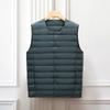 Chaleco Ligero de Plumas para Hombre con Bloqueo de Temperatura, a Prueba de Frío, Impermeable y Cálido, Estilo Business Casual, Cuello Redondo, con Relleno de Plumas