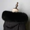 Chaqueta Abrigo de Plumas al por Mayor con Cuello de Piel Sintética de Zorro, Lavable y Desmontable, Cuello de Piel Artificial para Ropa