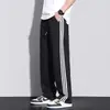 Pantalones deportivos de tres rayas, pantalones casuales de primavera, otoño, verano, pantalones unisex holgados de pierna recta, pantalones harén para jóvenes estudiantes