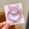 Sanrio colorido tejido otoño e invierno cuerda para el cabello para niños caricatura lindo diadema elástica duradera de alta elasticidad