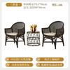 Cadeira de Rattan Designer com Almofada Arte de Rattan Indonésio Francês Vintage Homestay Quarto Cadeira Mesa de Café Combinação de Três Peças