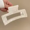 Presilha Quadrada de Cabelo Fresca de Verão para Mulheres 2025 Novo Estilo Grampo de Cabelo para Parte de Trás da Cabeça Presilha de Tubarão Acessório de Cabelo Acessório Estilo Férias