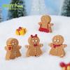 Novidade Transfronteiriça Micro-Paisagem Criativa Boneco de Pão de Gengibre de Natal Figuras Acessórios de Decoração DIY Ornamentos de Mesa e Carro
