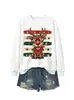 Moda europea eBay Amazon divertida moderna para mujer gafas de reno corazón copo de nieve caja de regalo sudadera