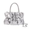 Bolsa fashion de strass fresh para mulheres outono 2023 nova bolsa quadrada pequena plissada cor de doce estilo western bolsa de ombro carteiro