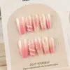 Livro Vermelho de TikTok Explosões Patch de Unha Arte de Unha Fototerapia Usando Peças de Unha Dez Peças de Código-dividing Boutique Unha de Mão
