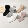 Meias-calças femininas transfronteiriças, modelos de primavera e outono, para uso externo, com tranças laterais, design liso, meias de corpo inteiro para bebês, leggings infantis, atacado