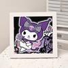 Animación de Dibujos Animados Nueva Pintura de Diamantes Kuromi DIY Juguetes de Pintura de Diamantes Hechos a Mano para Niños con Marco de Fotos Mesa Regalo